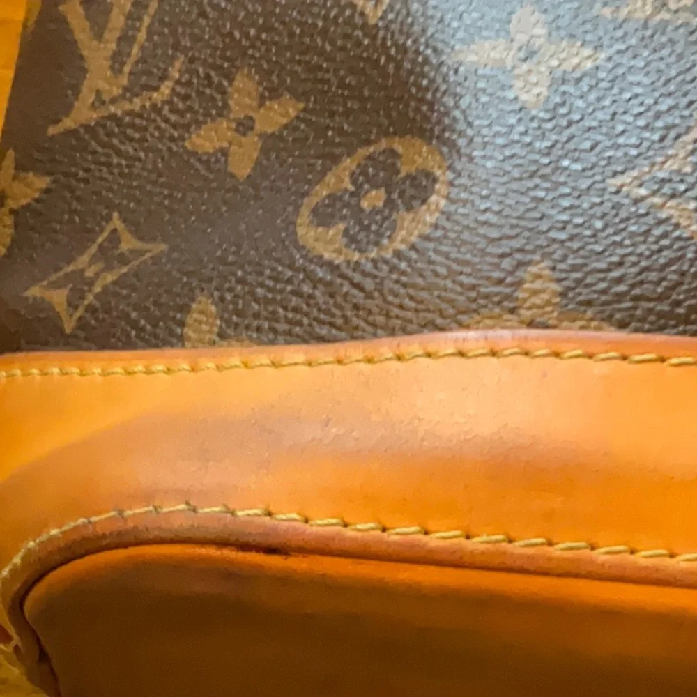 Louis Vuitton Brown Monogram Satchel with Tan Trim